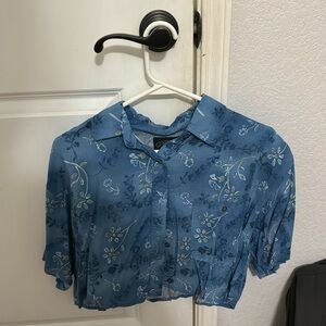 Solutions brand Hawaiian antique crop top
